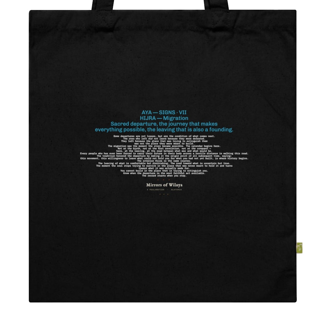 AYA — SIGNS · VII HIJRA — Migration - Organic Cotton Tote Bag